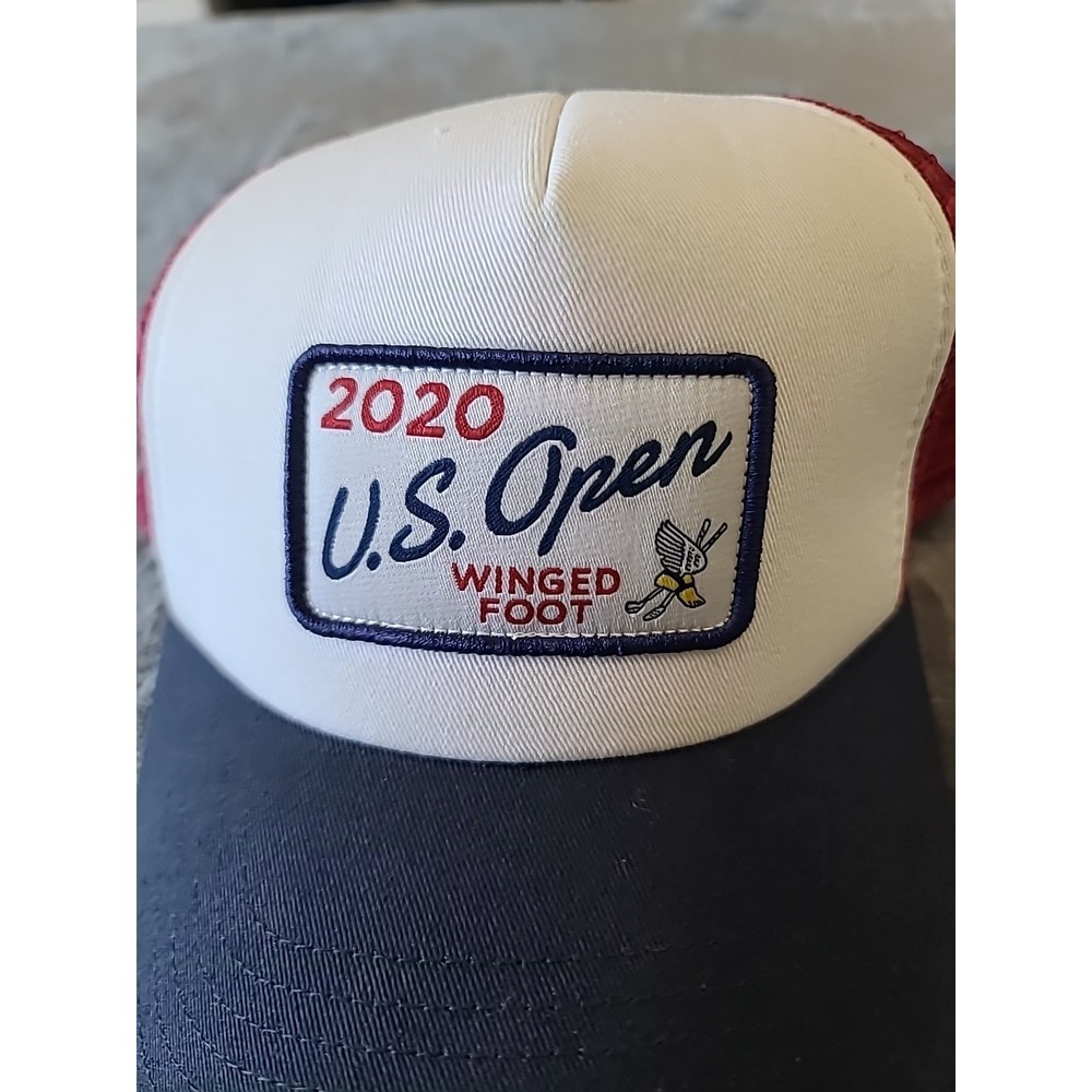 US Open Winged Foot Patch Golf Club Snapback Mesh Back Trucker Cap Adjustable - Picture 2 of 9